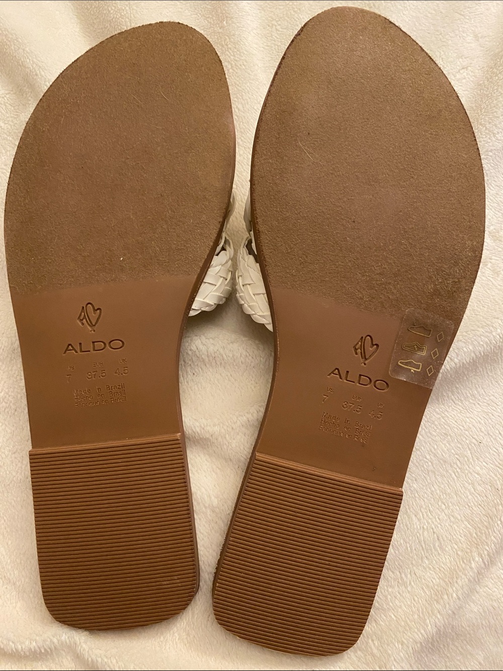 ALDO Ravelle White Braided Slide Sandals - Picture 3 of 5